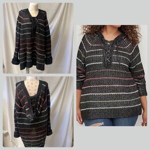 Torrid Chunky Hooded Pullover Raglan Sweater